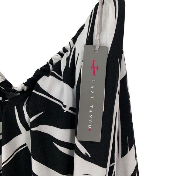 Last Tango Palm Leaf Print Maxi Dress Size M Strapless Poly Spandex Boho NWT - Picture 8 of 10